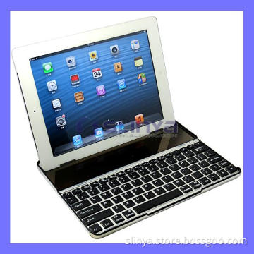 Ultra Thin Slim Stand Slot Aluminum Panel Wireless Bluetooth Keyboard for iPad 4 5 Air